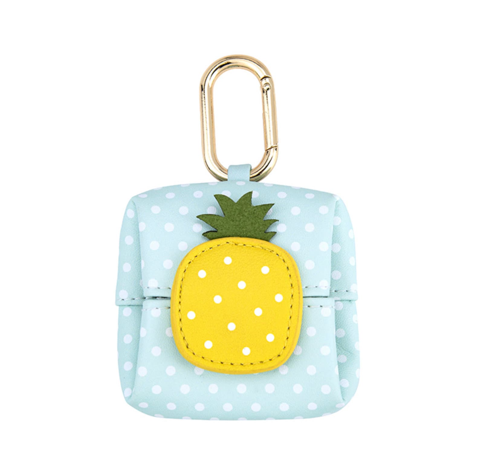 Cute Food Themed AirTag, Small Accessory Bag with Clasp (Egg, Bread, Lemon, Carrot, Strawberry, Pineapple, Avocado)