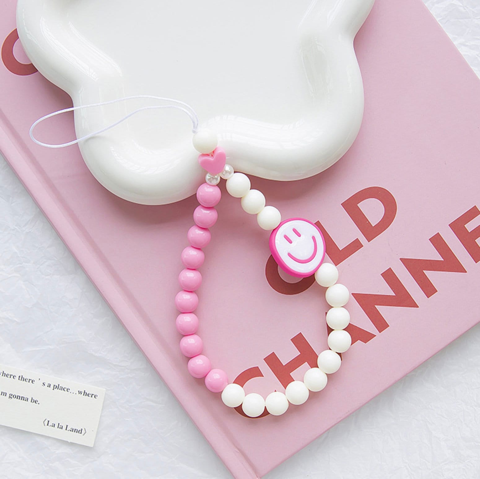 Cute Acrylic Smiling Face Themed Lanyard, Phone Accessories
