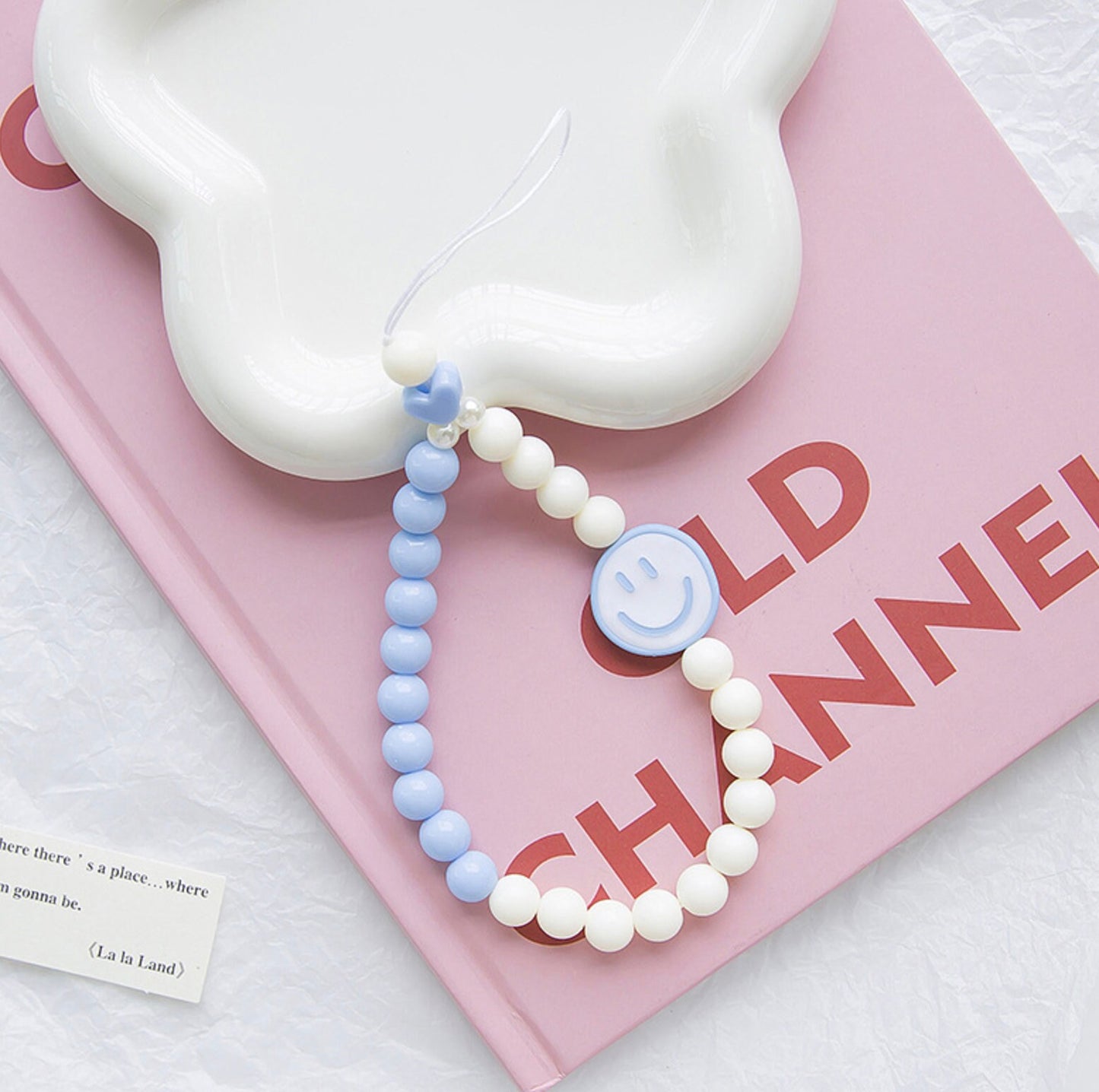 Cute Acrylic Smiling Face Themed Lanyard, Phone Accessories