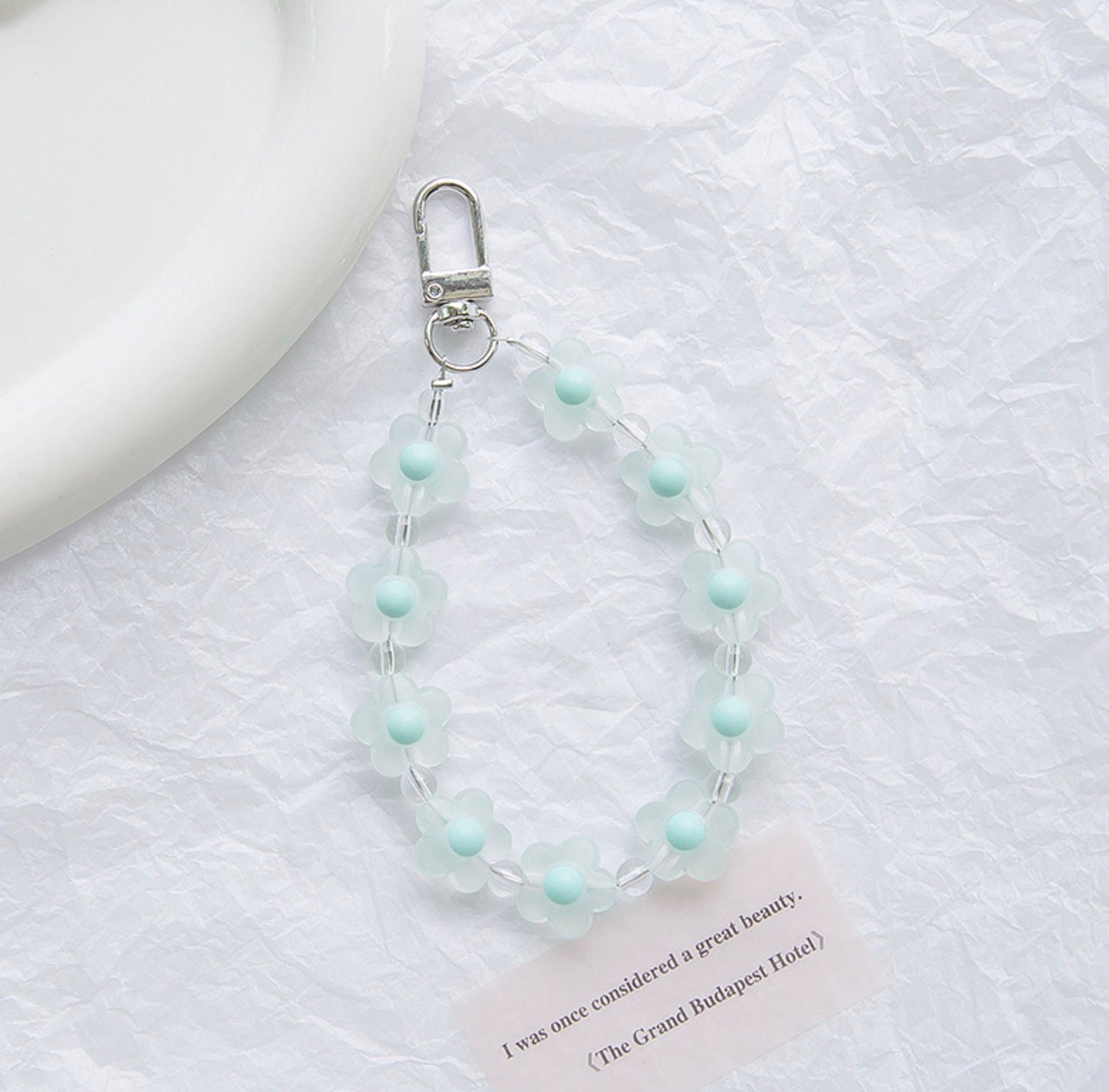 Cute Matte Frosted Flower Crown Themed Keychain, Keyring, Lanyard, Phone Accessories