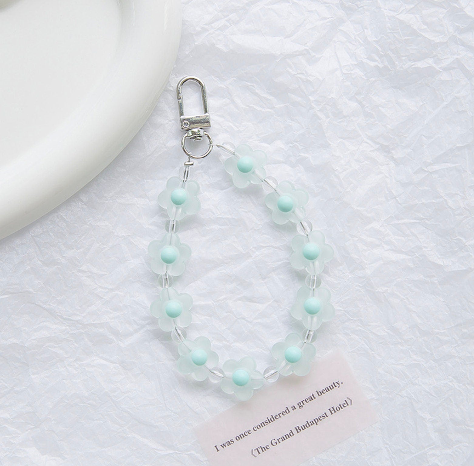 Cute Matte Frosted Flower Crown Themed Keychain, Keyring, Lanyard, Phone Accessories