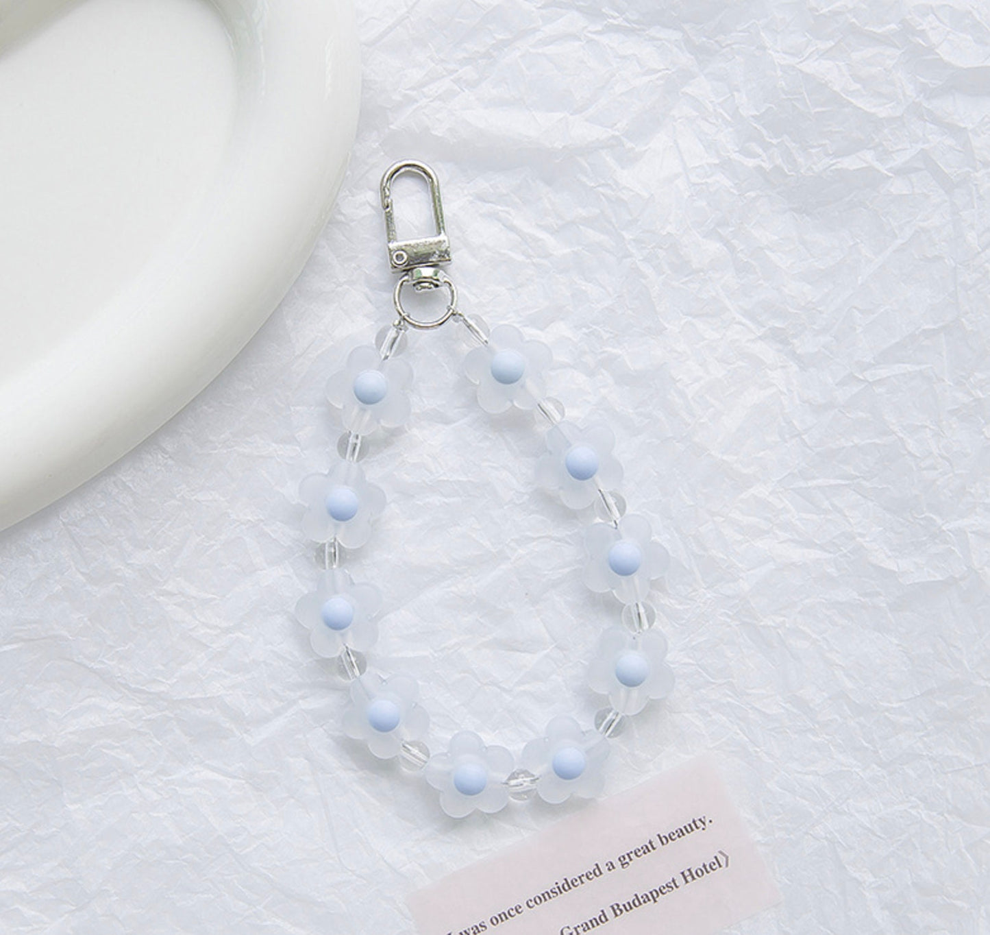 Cute Matte Frosted Flower Crown Themed Keychain, Keyring, Lanyard, Phone Accessories