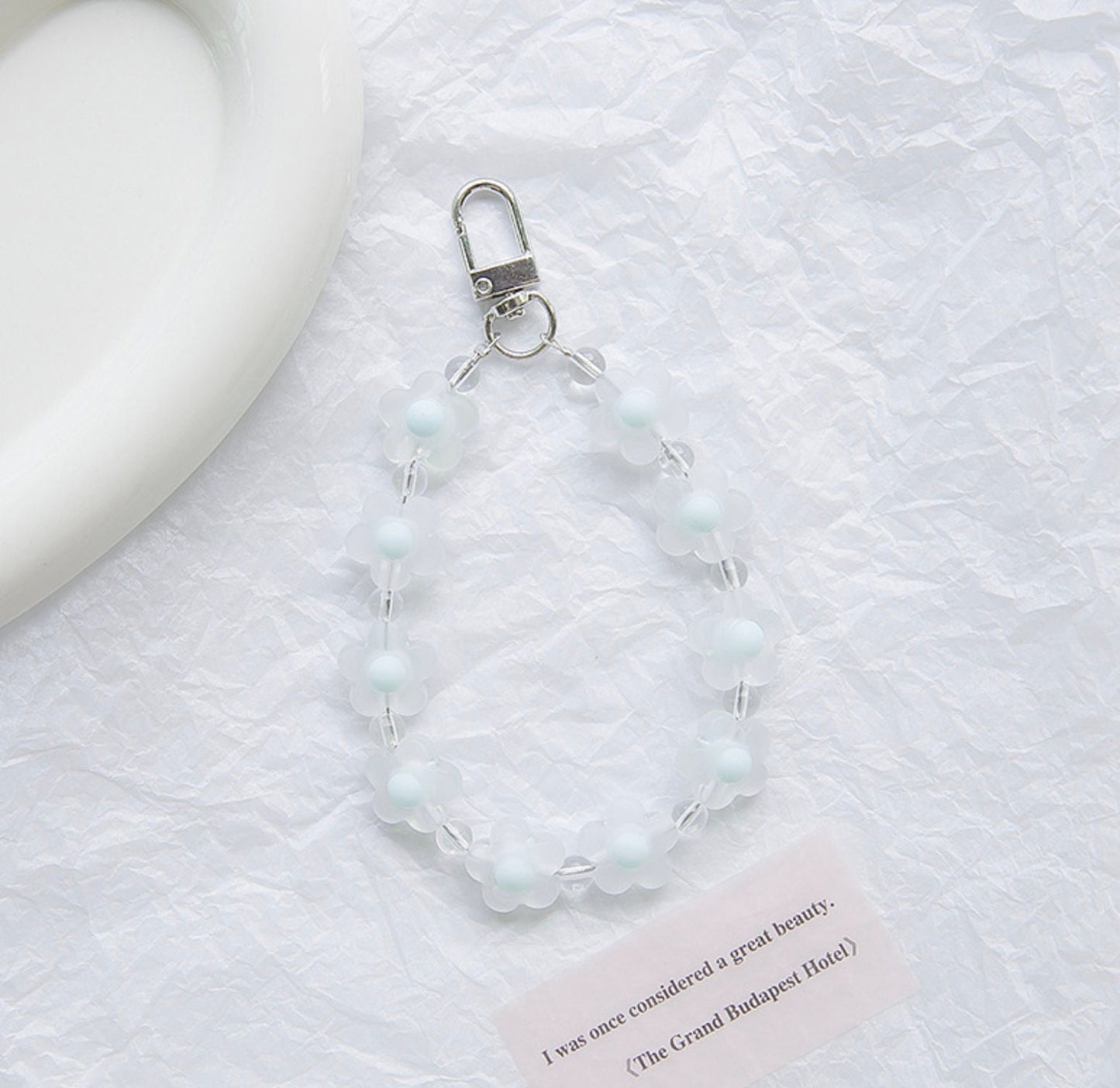 Cute Matte Frosted Flower Crown Themed Keychain, Keyring, Lanyard, Phone Accessories