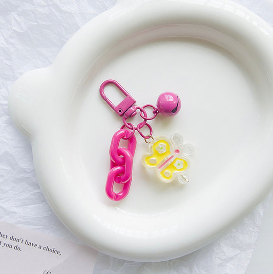Cute Acrylic Beads Acrylic Chain Link, Fruit Themed Keychain, Key ring