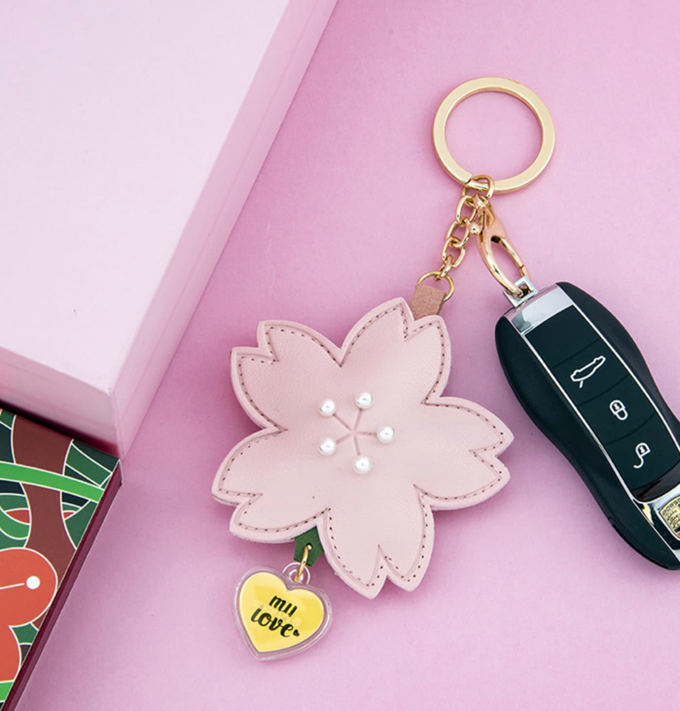 7CM Flower Themed AirTag, Key Fob Case