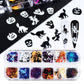 12 Set of Halloween Glitter Confetti Pieces, Glitter Sets