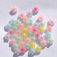 Chunky 12MM Frosted Matte Mixed Color Acrylic Star