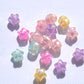 Chunky 13MM Glittery Puffy Star Shaped Acrylic Spacer Beads