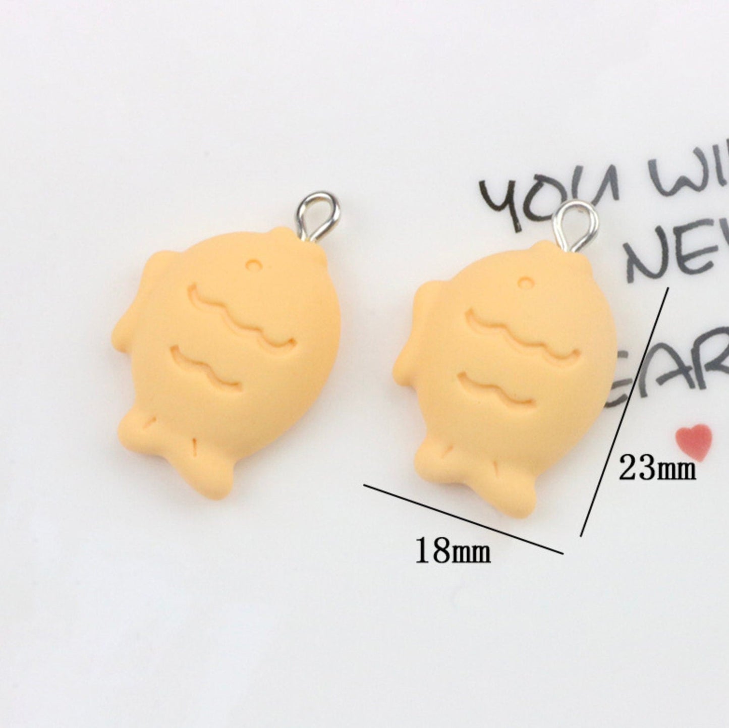 18MM x 23MM Cute Taiyaki (Brown/Blue) Resin Themed Charms