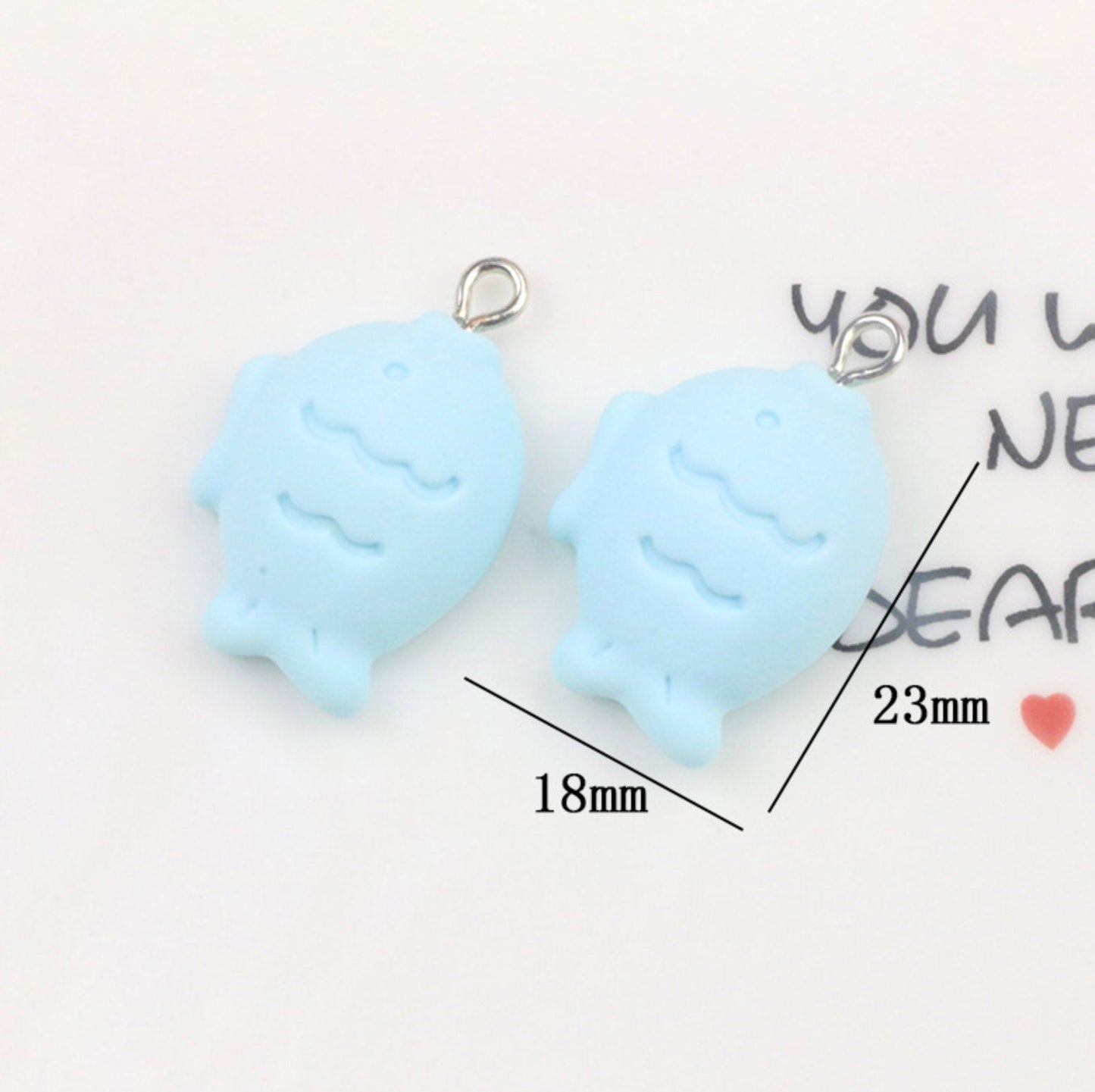 18MM x 23MM Cute Taiyaki (Brown/Blue) Resin Themed Charms