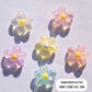 Chunky 19MM x 20MM Solid/Transparent Glitter Puffy Flower Acrylic Beads