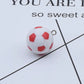 20MM Cute Soccer Ball Sport Charm with Silver Eye Pin