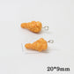 20MM x 9MM Fried Chicken Drumstick, Food Themed Resin Charms