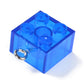 21MM Transparent Clear Blue Square Building Block Charm Pendant