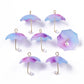 22MM Ombre Yellow, Green, Purple and Blue Umbrella Resin Charm
