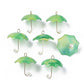 22MM Ombre Yellow, Green, Purple and Blue Umbrella Resin Charm