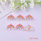 26MM x 17MM Glitter Flake Rainbow Themed Resin Charms