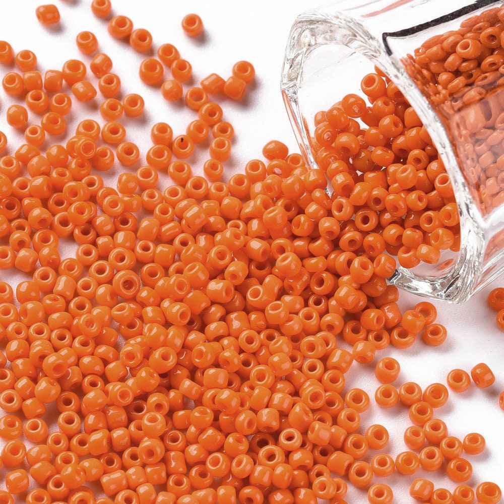 2MM Orange 12/0 Glass Seed Beads (A010-50)