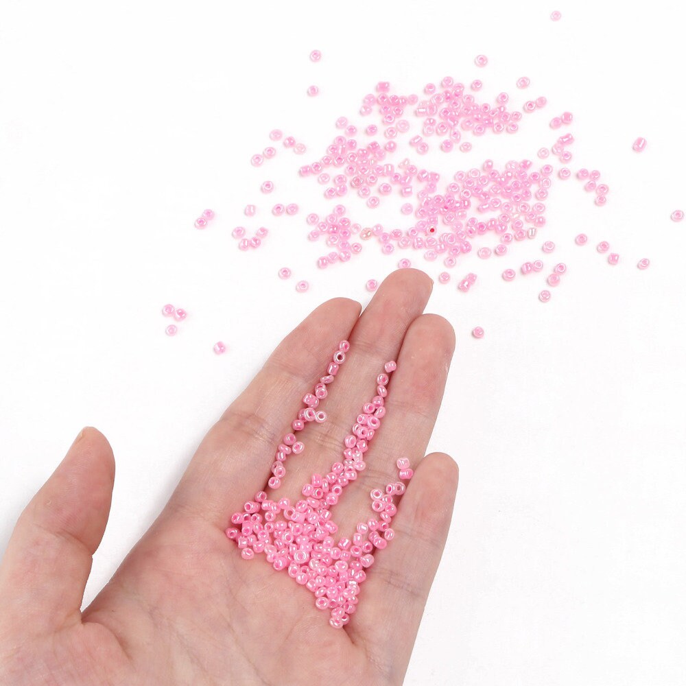 2MM Bright Pink Glass Seed Beads (A011-145-2MM)