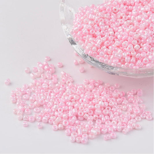 2MM Pink 12/0 Glass Seed Beads  (A010-55)