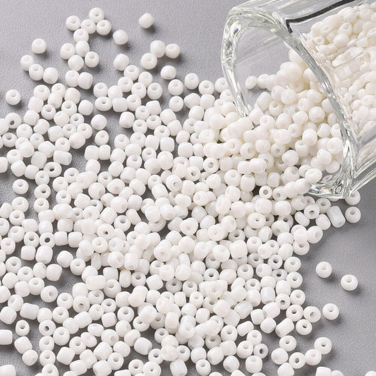 2MM White 12/0 Glass Seed Beads (A010-44)