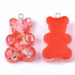 32MM Extra Large Chunky Glitter Rainbow Gummy Bear Charms with Eye pins