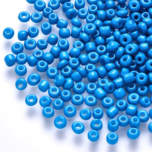 3MM Dodger Blue 8/0 Glass Seed Beads (S036-11)