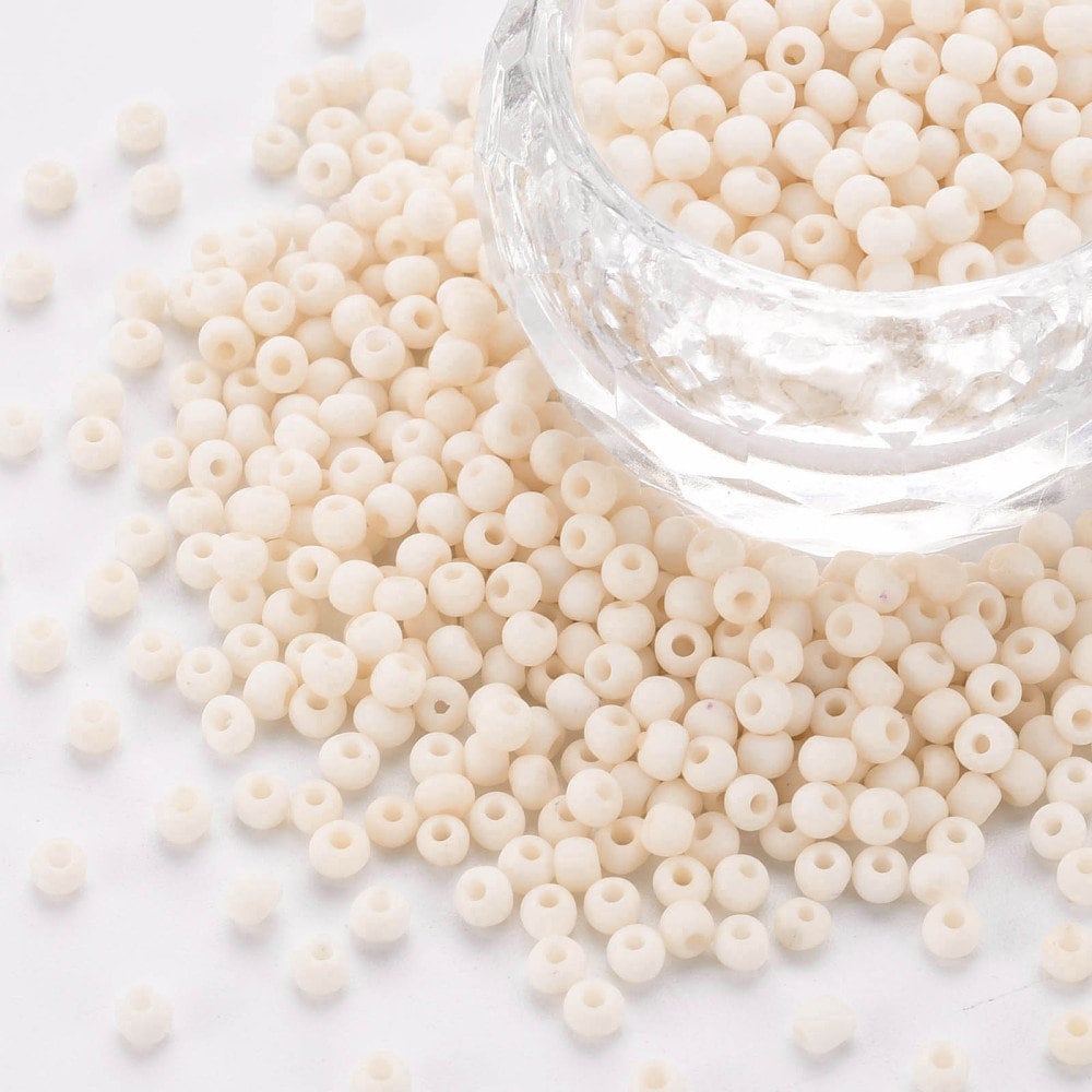3MM Frosted Wheat 8/0 Glass Seed Beads (S048-17)