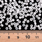 3MM Frosted White 8/0 Glass Seed Beads (S048-019)