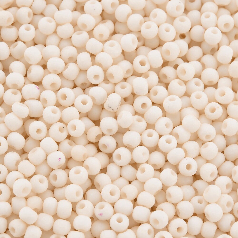 3MM Frosted Wheat 8/0 Glass Seed Beads (S048-17)