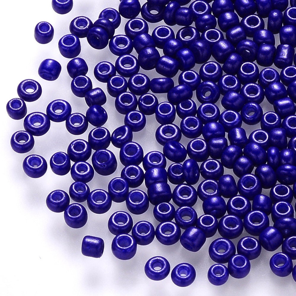 3MM Navy Blue 8/0 Glass Seed Beads (S036-07)