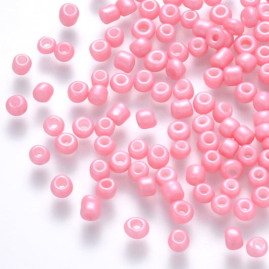 3MM Party Pink 8/0 Glass Seed Beads (S036-04)