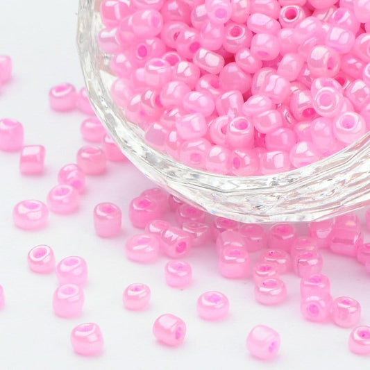 3MM Pink Glass Seed Beads (A011-145-3MM)