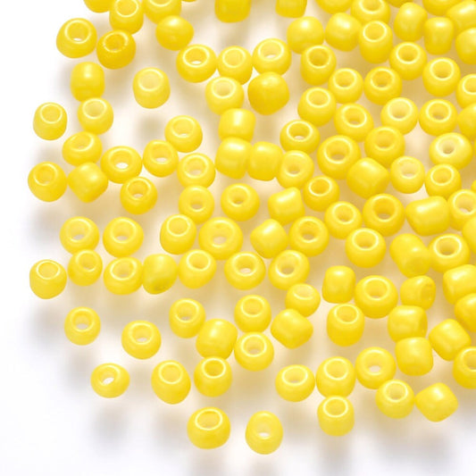 3MM Yellow 8/0 Glass Seed Beads (S036-05)