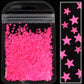 3MM/4MM Neon Solid Star Glitter (2G Bag)