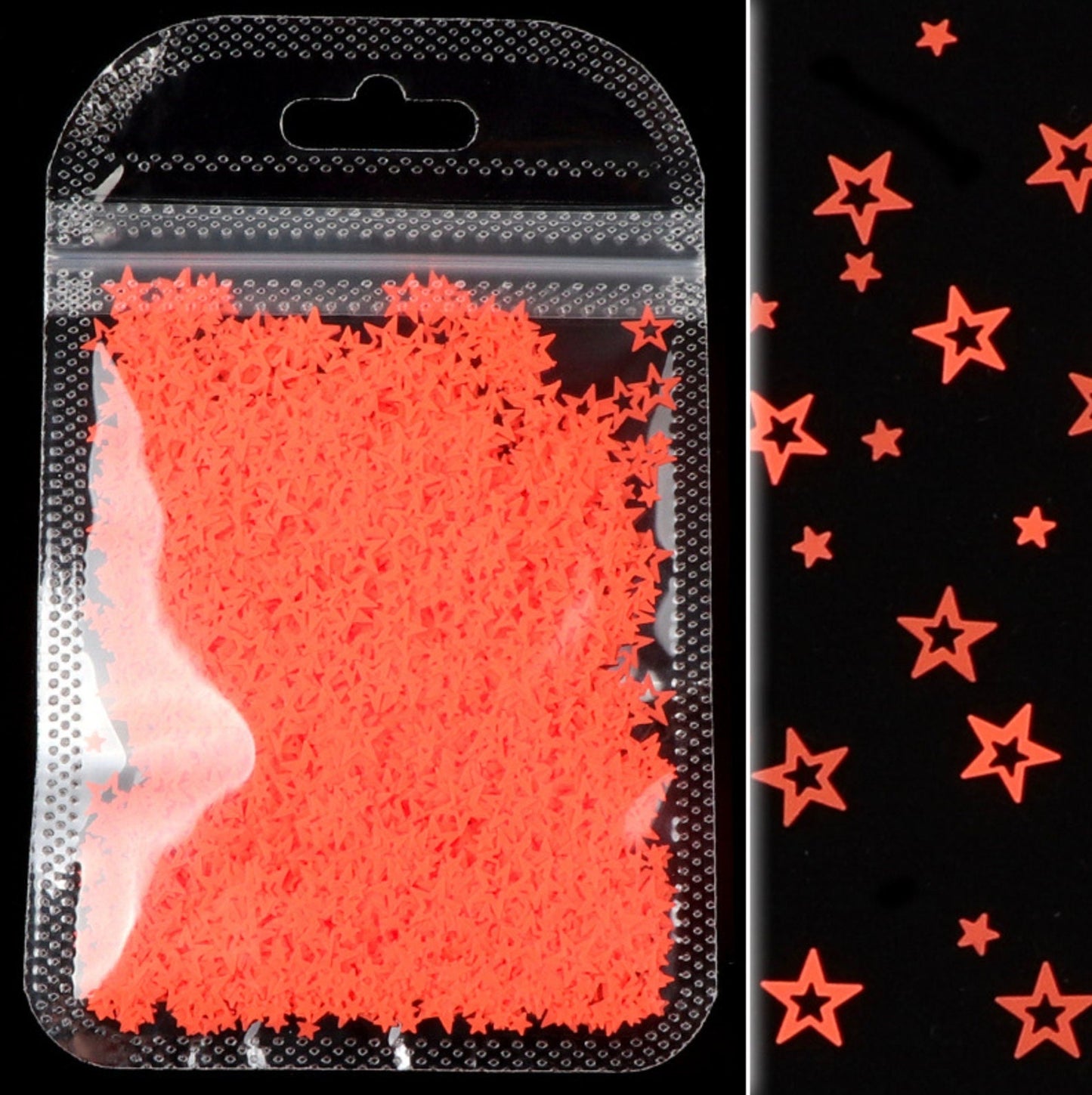 3MM/6MM Neon Star Cutout Glitter (2G Bag)