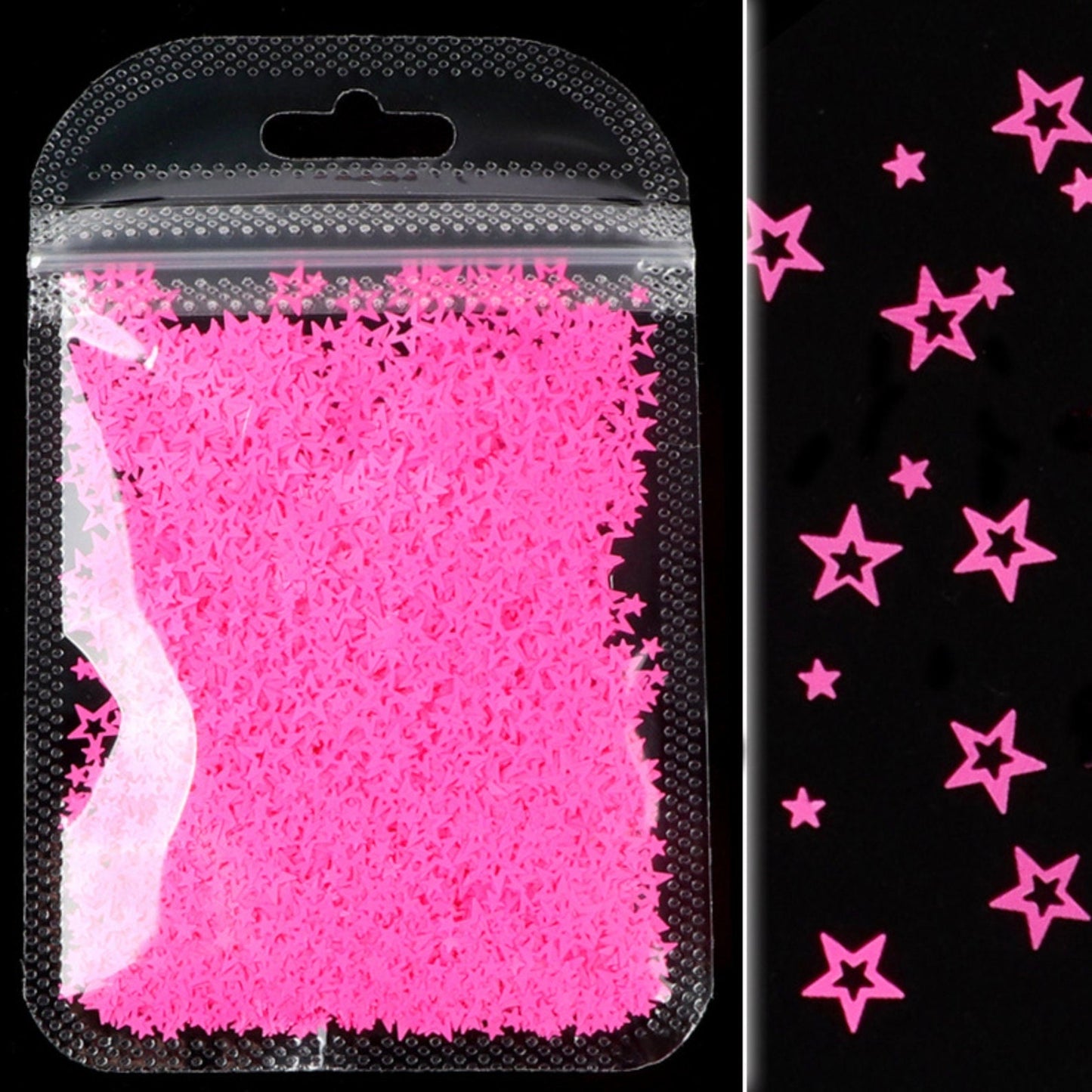 3MM/6MM Neon Star Cutout Glitter (2G Bag)