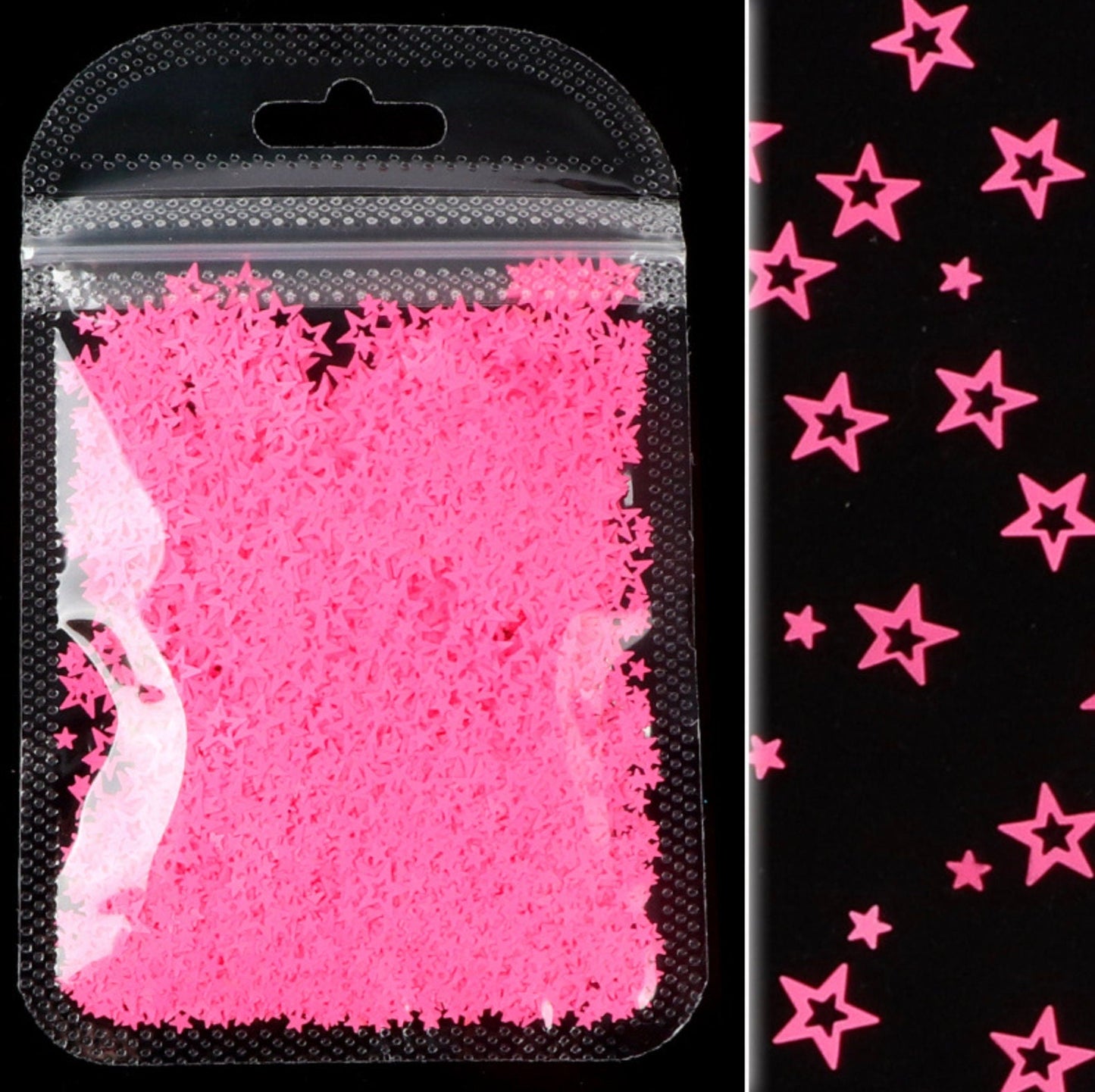 3MM/6MM Neon Star Cutout Glitter (2G Bag)