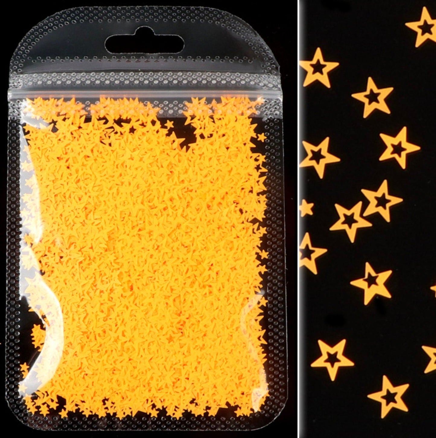 3MM/6MM Neon Star Cutout Glitter (2G Bag)