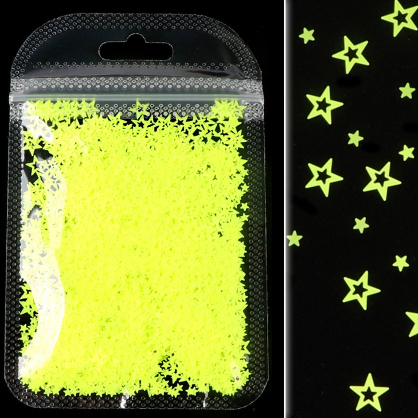 3MM/6MM Neon Star Cutout Glitter (2G Bag)
