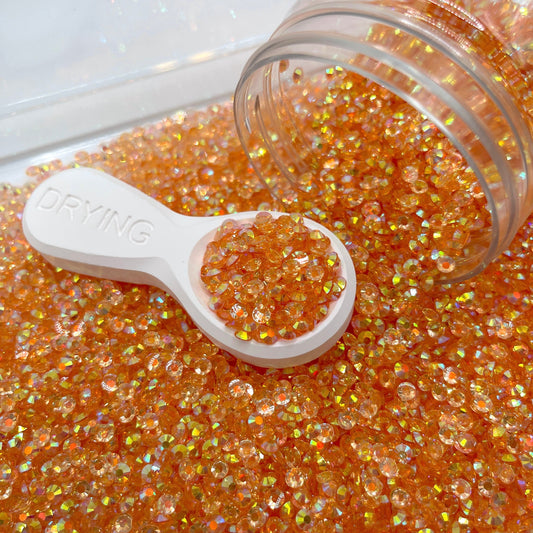 4MM/6MM Orange AB Rhinestones, Non-Hotfix, Flatback Rhinestone