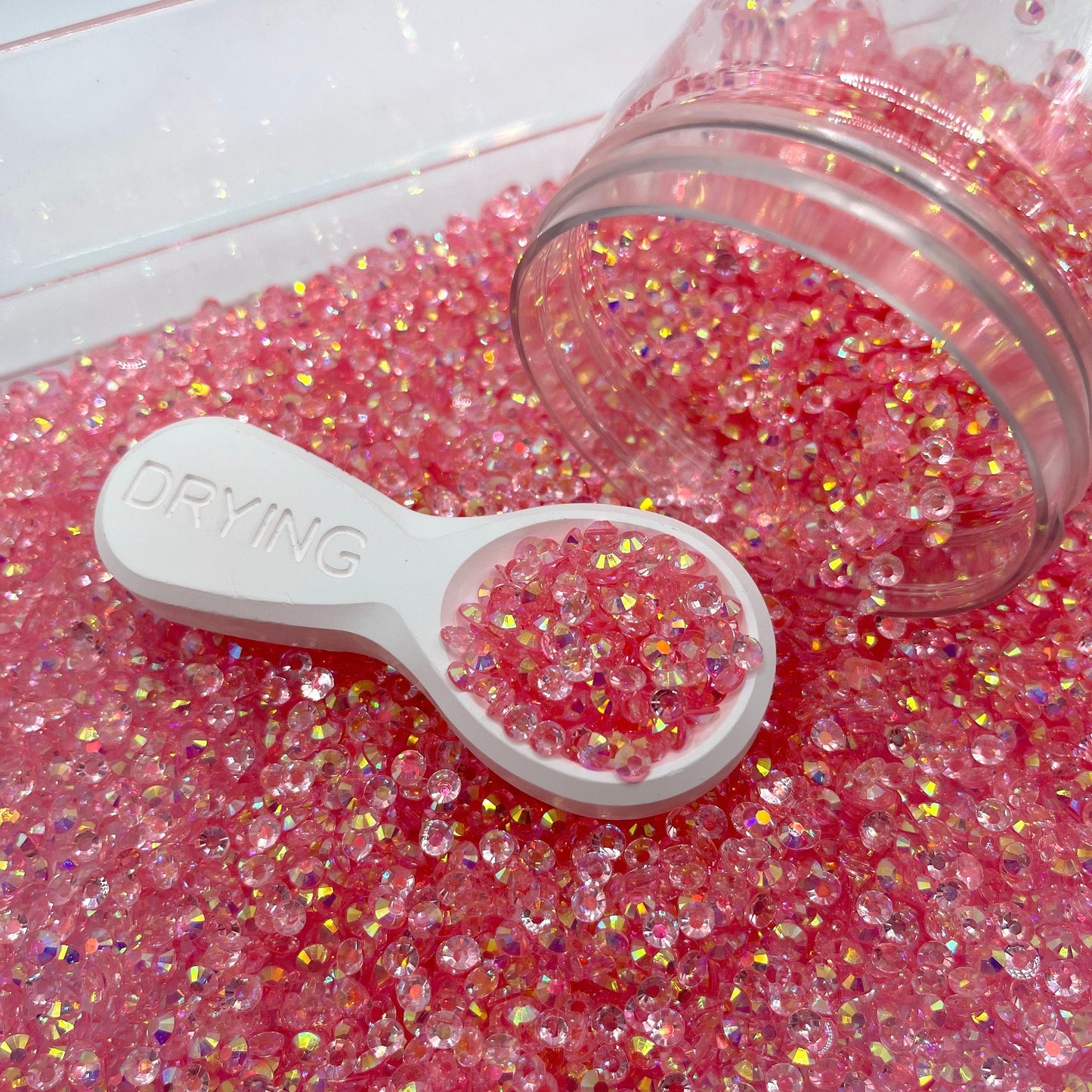 4MM/6MM Pink AB Rhinestones, Non-Hotfix, Flatback Rhinestone