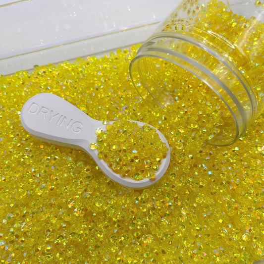 4MM/6MM Yellow AB Rhinestones, Non-Hotfix, Flatback Rhinestone