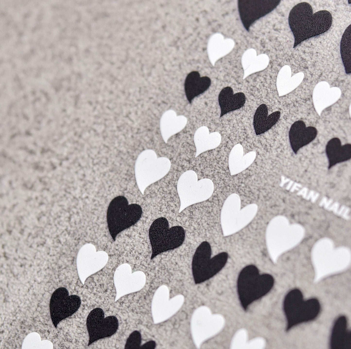 Cotton Candy or Black/White Heart Themed Nail Art Stickers (to2494, to2495)