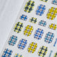 5D Cute Plaid and White Stripes Themed Nail Art Stickers