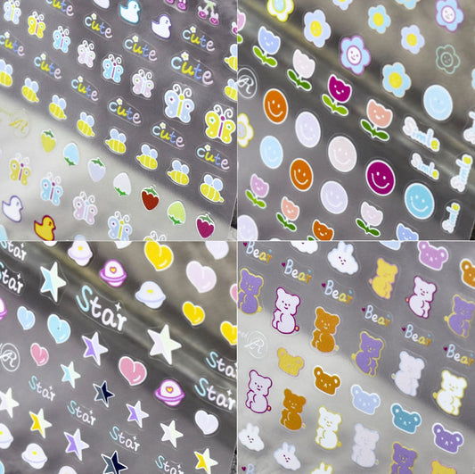 5D Cute Spring Day Themed Nail Art Stickers (to1488, to1490, to1492, to1494)