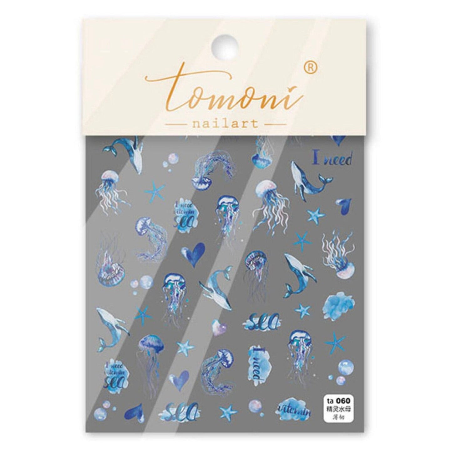 5D Seashell Ocean Themed Nail Art Sticker (ta055,ta060,ta061,ta062,ta063)