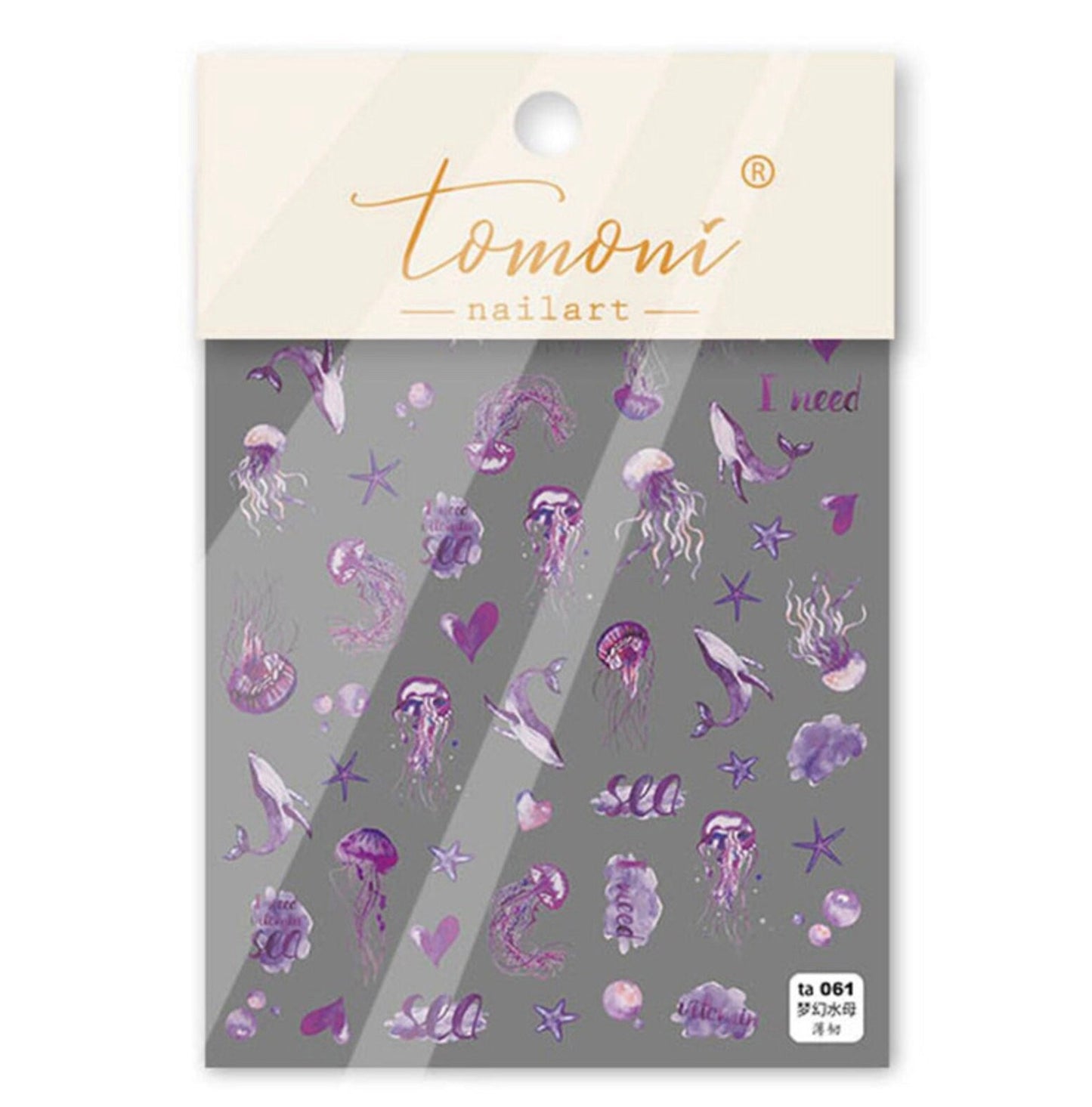 5D Seashell Ocean Themed Nail Art Sticker (ta055,ta060,ta061,ta062,ta063)