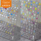 5D Star and Hearts, Shaped Themed Nail Art Stickers (to2351, to2352)