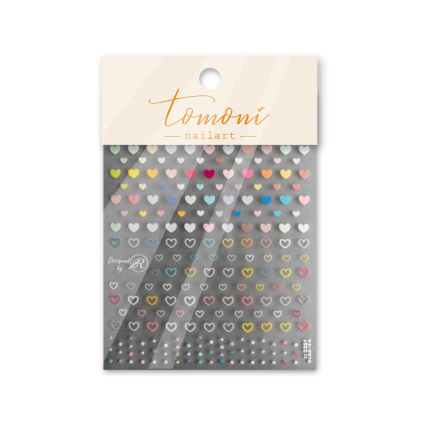 5D Star and Hearts, Shaped Themed Nail Art Stickers (to2351, to2352)